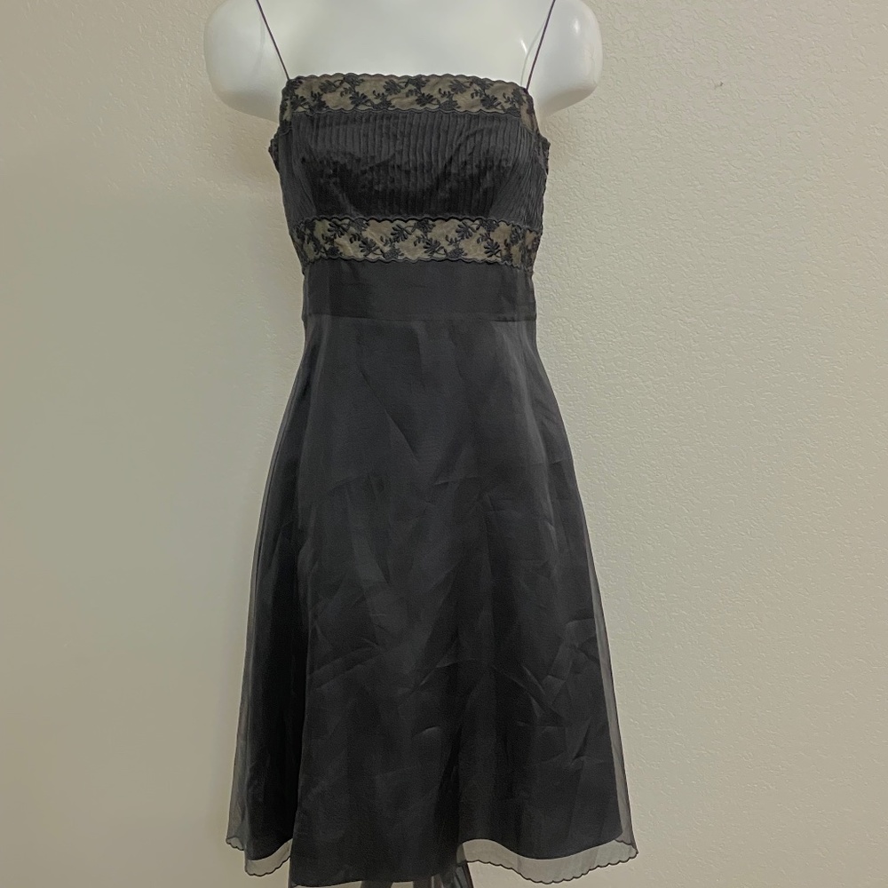 NWT Ann Taylor Petite Little Black Silk Dress Size 6P